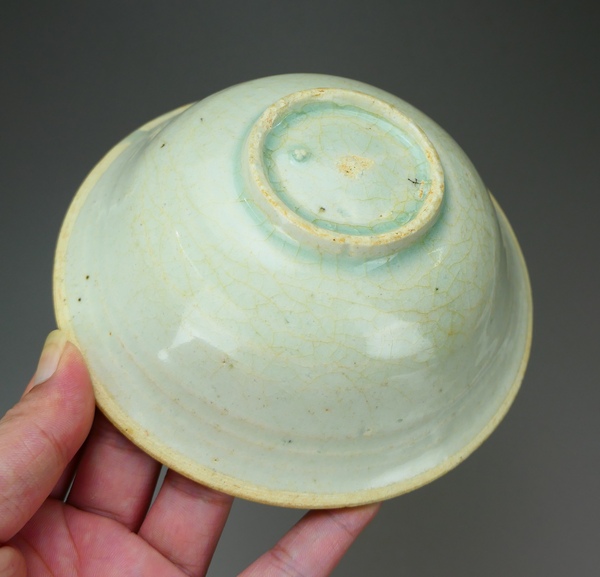 古玩陶瓷南宋.湖田窯青白釉斗笠碗(極品發(fā)色)拍賣,當(dāng)前價(jià)格191元
