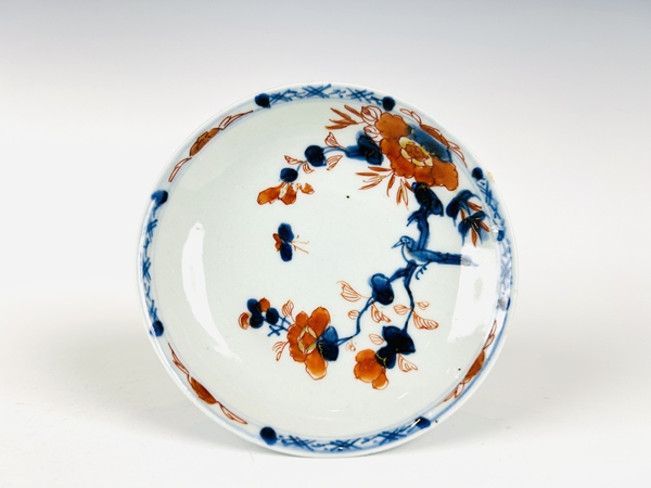 古玩陶瓷清早期·青花礬紅描金花鳥杯碟拍賣，當前價格198元