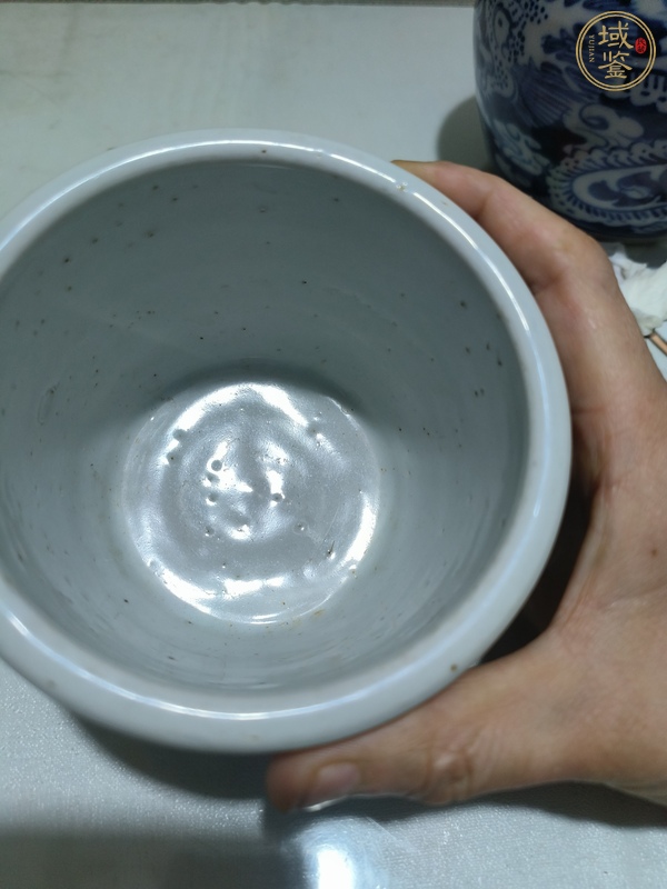 古玩陶瓷晚清青花龍紋香爐真品鑒賞圖