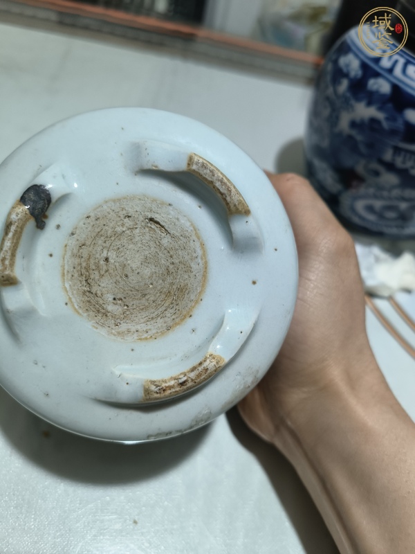 古玩陶瓷晚清青花龍紋香爐真品鑒賞圖