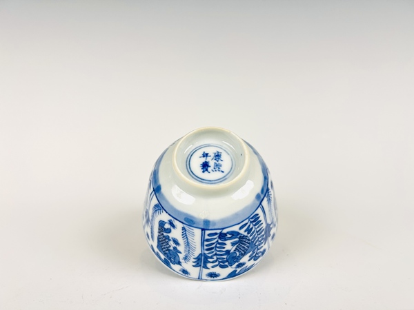 古玩陶瓷清光緒·青花魚藻紋杯拍賣，當(dāng)前價格132元