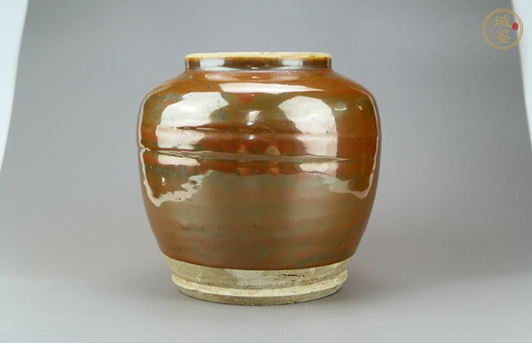 古玩陶瓷定窯系紫金釉罐真品鑒賞圖