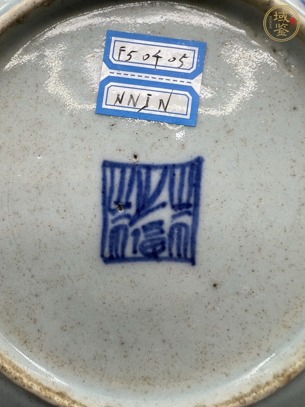古玩陶瓷青花纏枝花卉紋盤真品鑒賞圖