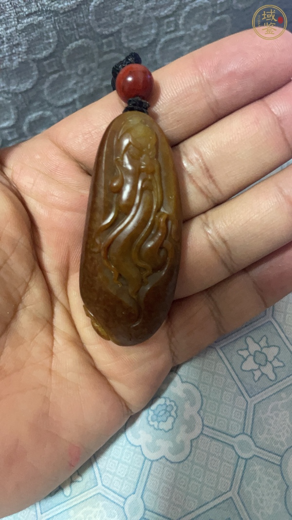 古玩玉器和田玉關(guān)公掛件真品鑒賞圖