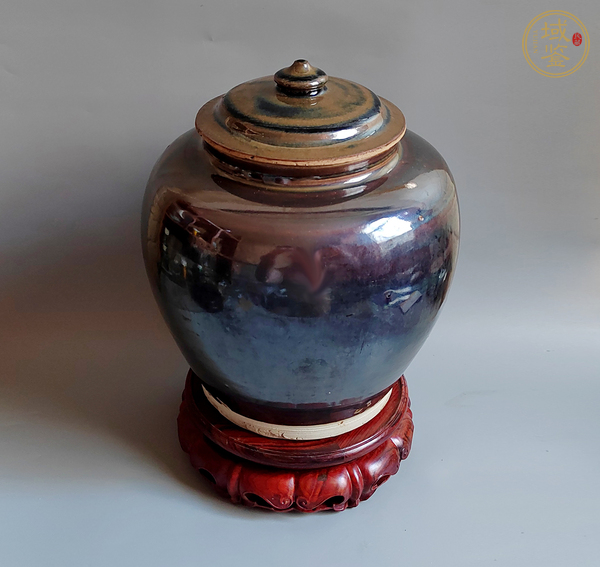 古玩陶瓷烏金釉蓋罐真品鑒賞圖