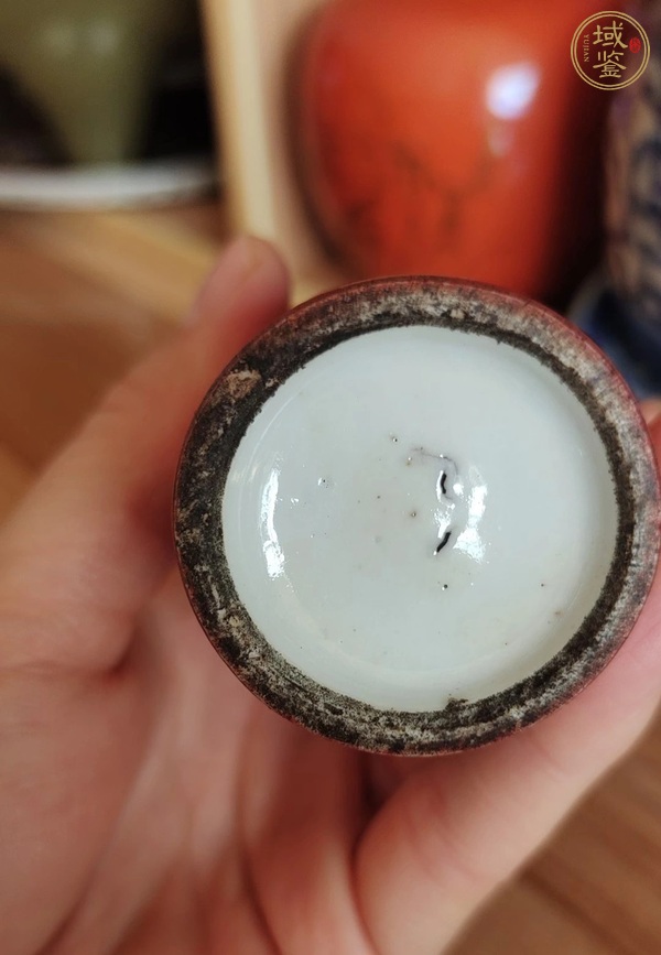 古玩陶瓷珊瑚紅釉柳葉瓶真品鑒賞圖