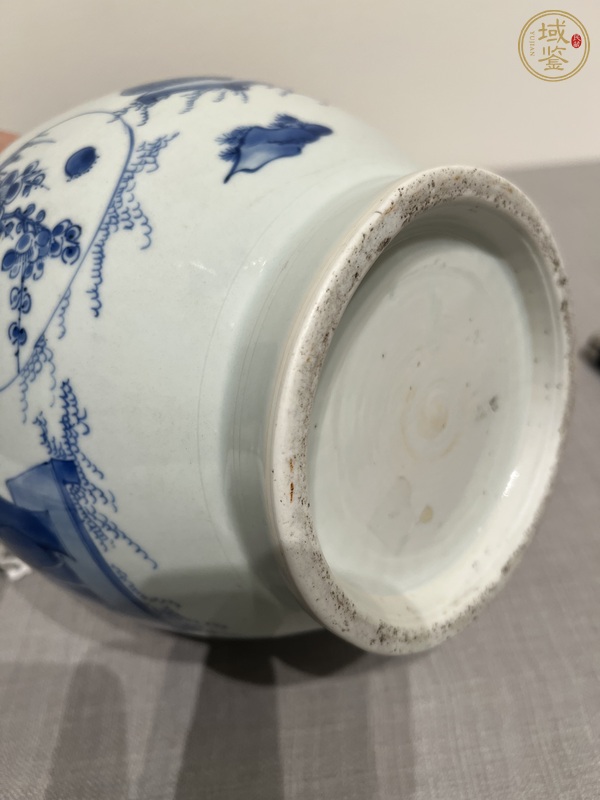 古玩博古圖青花蓮子罐真品鑒賞圖