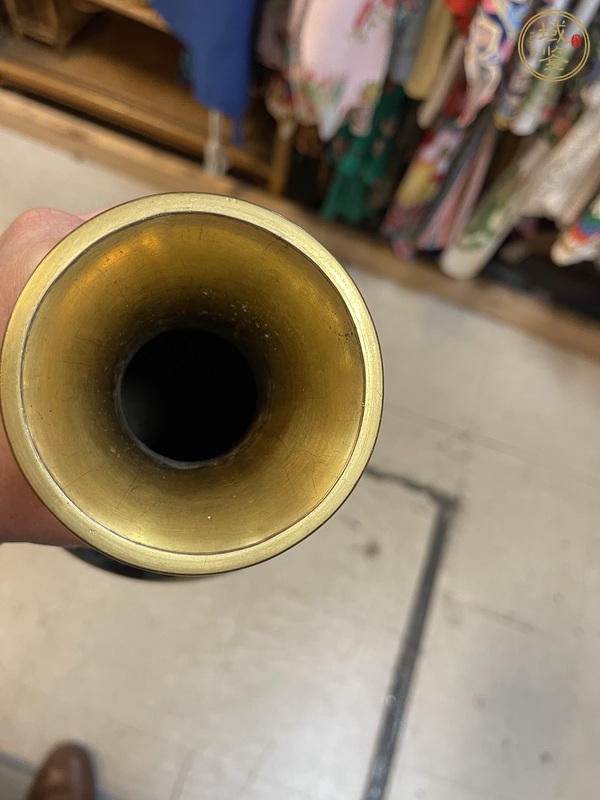 古玩銅器景泰藍花瓶真品鑒賞圖