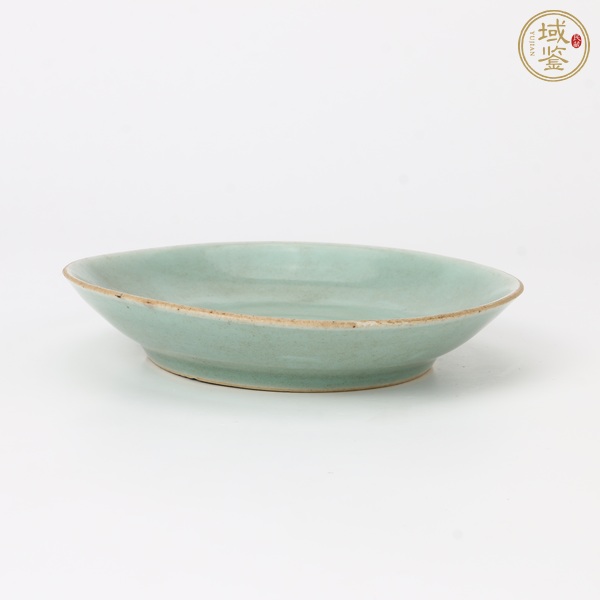 古玩陶瓷豆青釉盤真品鑒賞圖