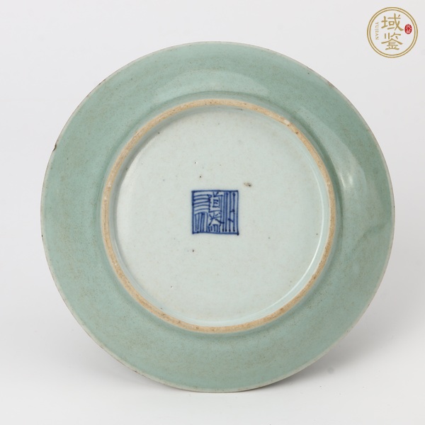古玩陶瓷豆青釉盤真品鑒賞圖