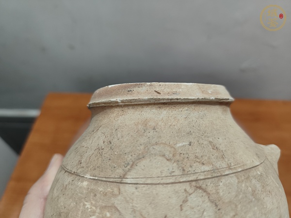 古玩陶瓷灰陶雙系罐真品鑒賞圖