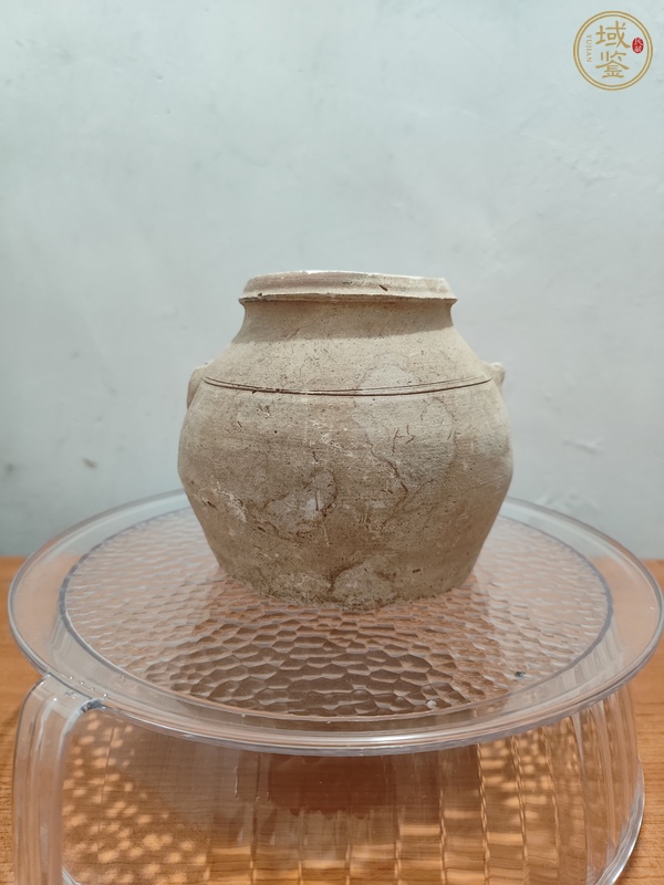 古玩陶瓷灰陶雙系罐真品鑒賞圖