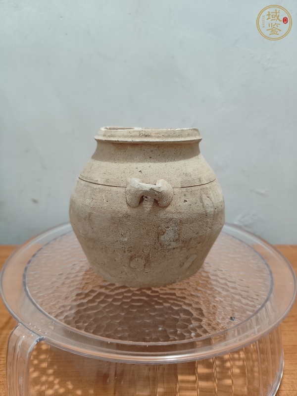 古玩陶瓷灰陶雙系罐真品鑒賞圖