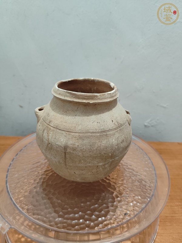 古玩陶瓷灰陶雙系罐真品鑒賞圖