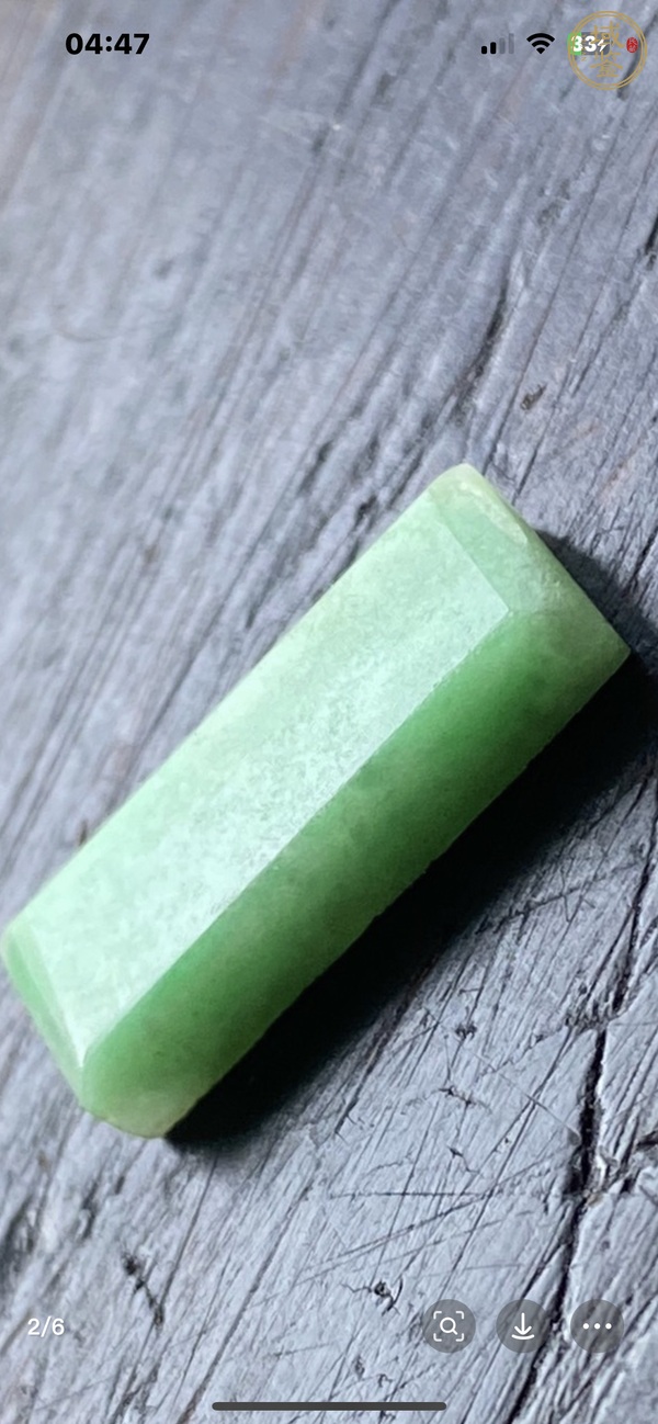 古玩玉器天然翡翠戒面真品鑒賞圖