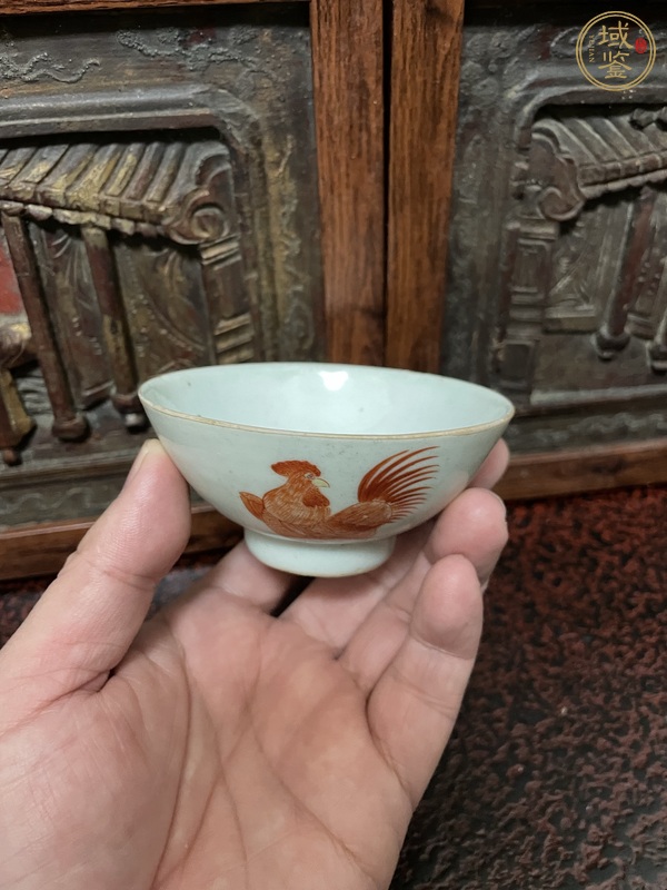 古玩陶瓷大雞圖杯真品鑒賞圖