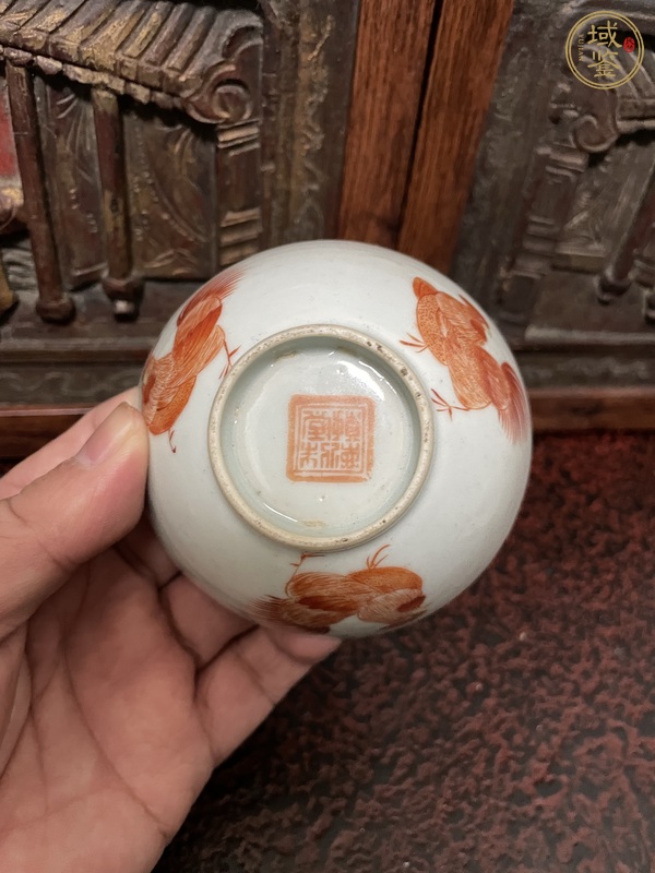 古玩陶瓷大雞圖杯真品鑒賞圖