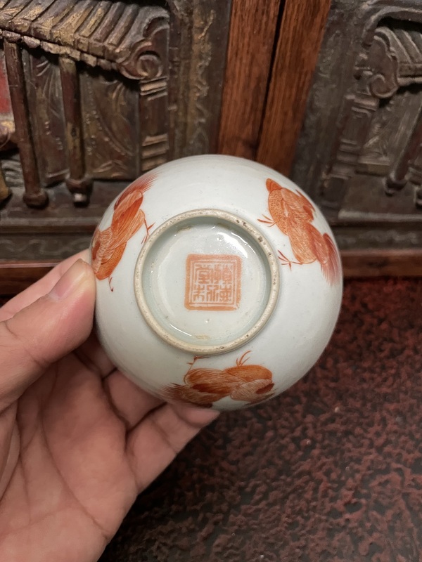 古玩陶瓷大雞圖杯拍賣，當(dāng)前價格4999元