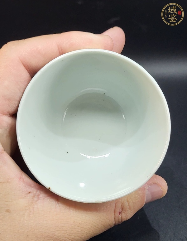 古玩陶瓷民國 青綠山水紋杯真品鑒賞圖