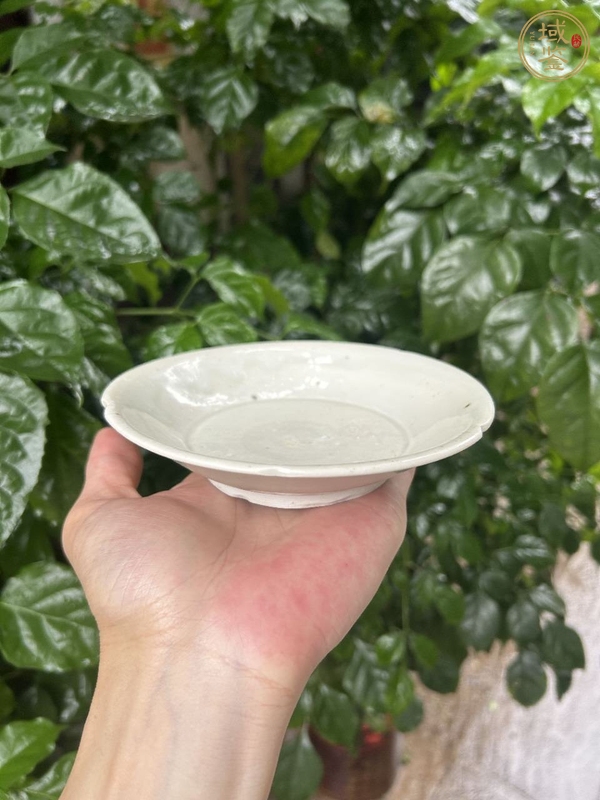 古玩陶瓷宣州白釉葵口盤真品鑒賞圖