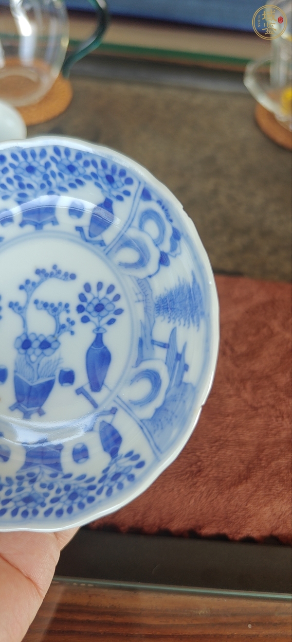 古玩陶瓷青花博古圖盤真品鑒賞圖
