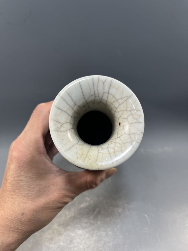 古玩陶瓷【光緒】哥釉青花花鳥(niǎo)紋觀音瓶【傳世佳品】【收藏珍品】拍賣，當(dāng)前價(jià)格0元