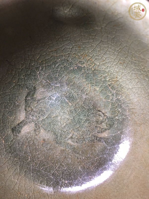 古玩陶瓷龍泉青瓷魚紋高足杯真品鑒賞圖