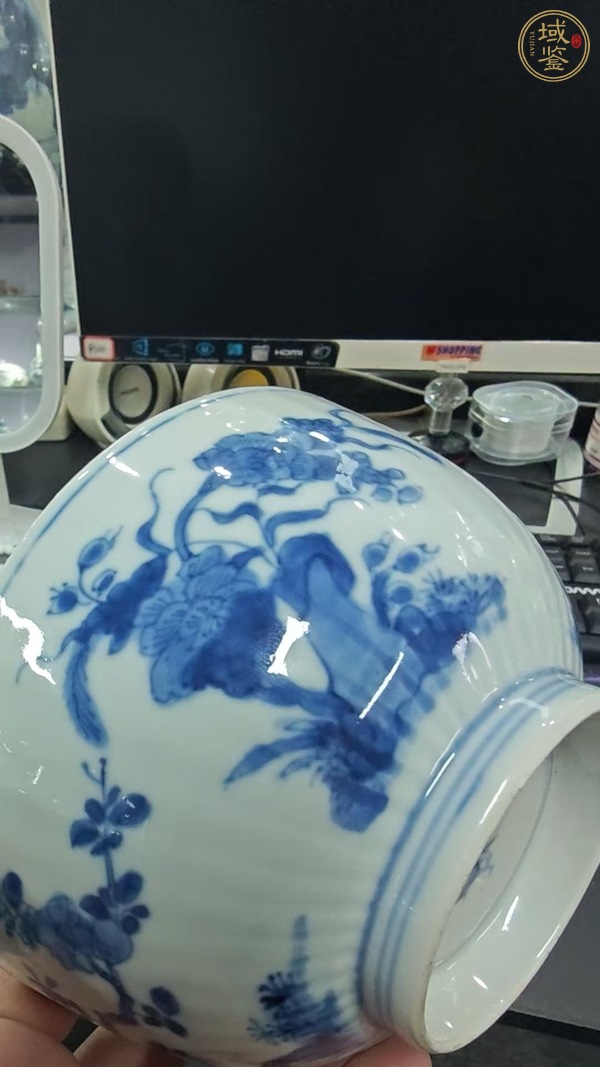 古玩花卉紋青花碗真品鑒賞圖