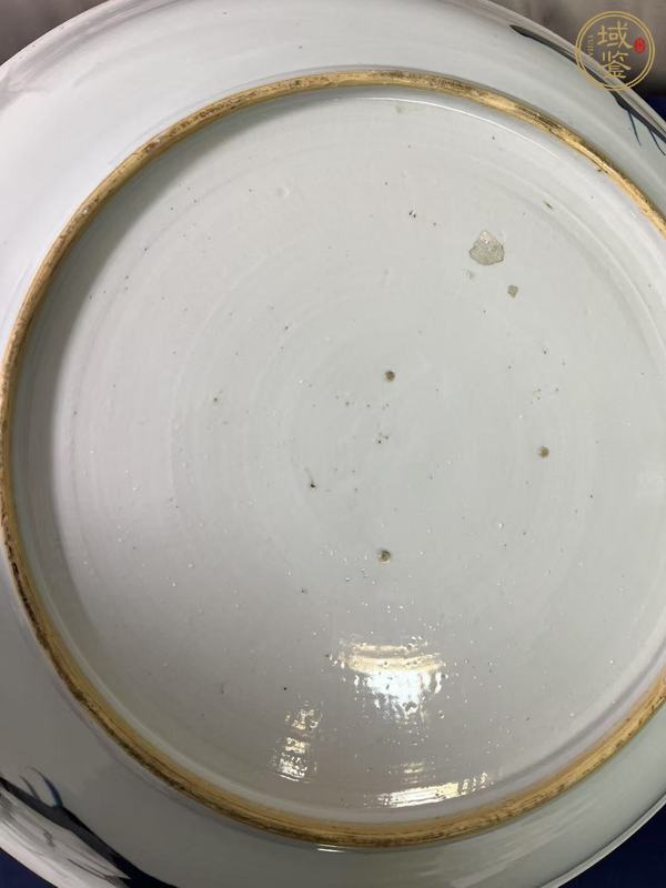 古玩陶瓷青化牡丹紋大盤真品鑒賞圖