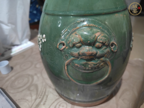 古玩陶瓷綠釉罐真品鑒賞圖