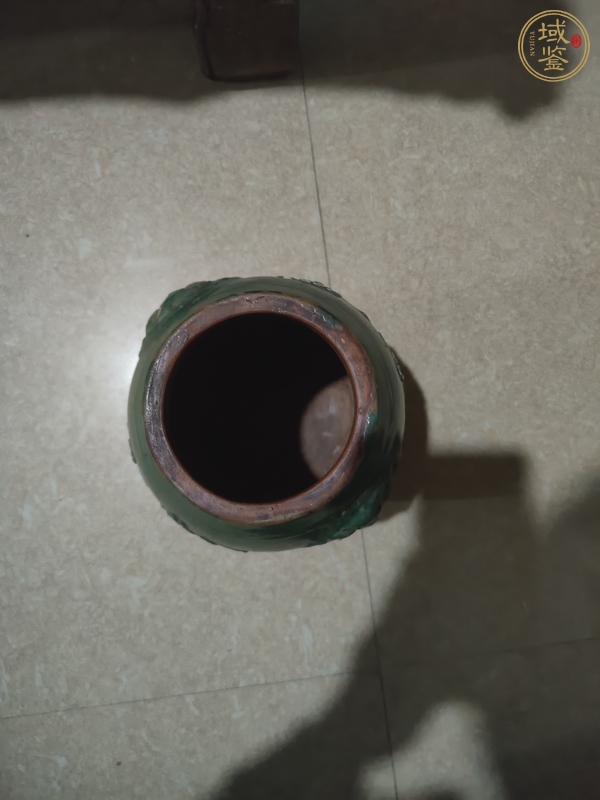 古玩陶瓷綠釉罐真品鑒賞圖