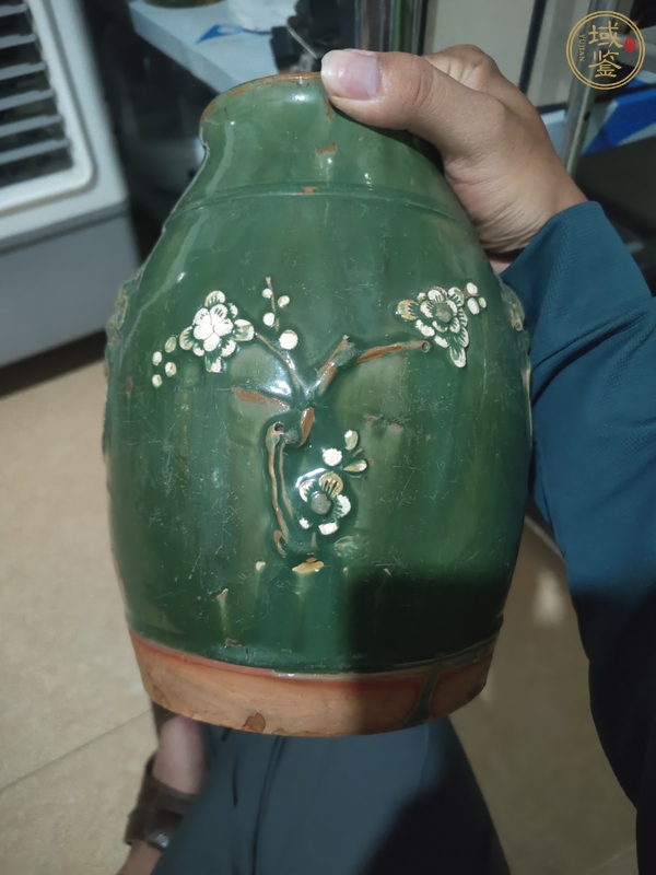 古玩陶瓷綠釉罐真品鑒賞圖