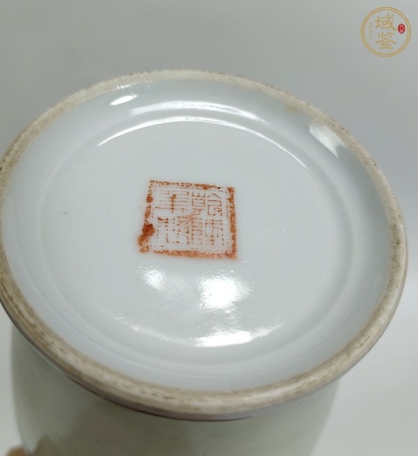 古玩陶瓷粉彩人物故事紋觀音瓶真品鑒賞圖