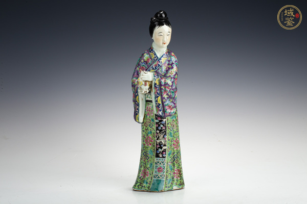 古玩民國·粉彩仕女塑像真品鑒賞圖