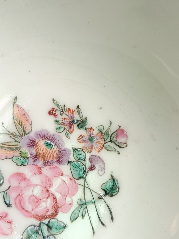 古玩陶瓷廣彩花卉紋杯碟拍賣，當前價格1680元