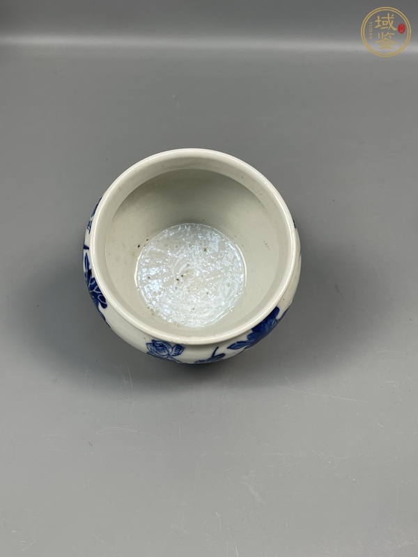 古玩陶瓷花卉紋馬蹄尊真品鑒賞圖