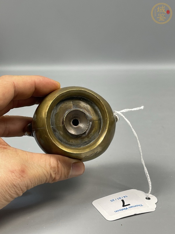 古玩銅器銅倒流壺真品鑒賞圖