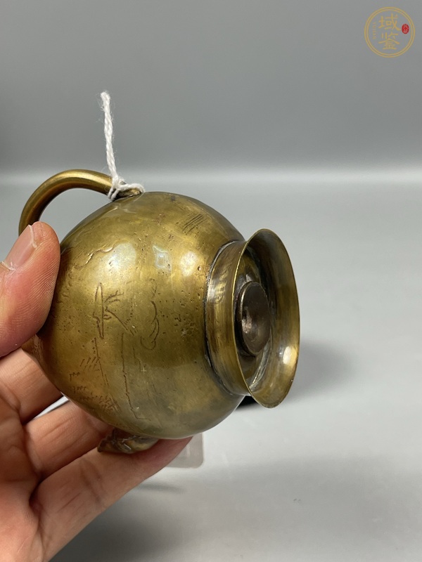 古玩銅器銅倒流壺真品鑒賞圖