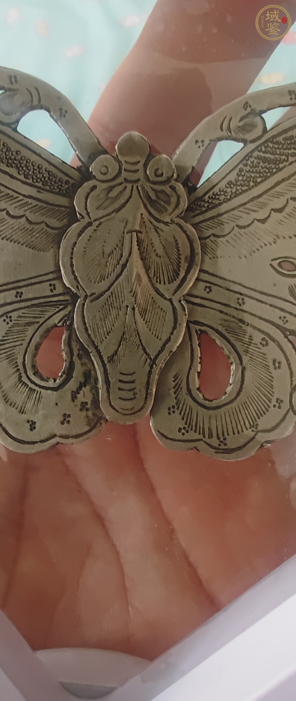 古玩雜項(xiàng)銅蝶型柜飾真品鑒賞圖