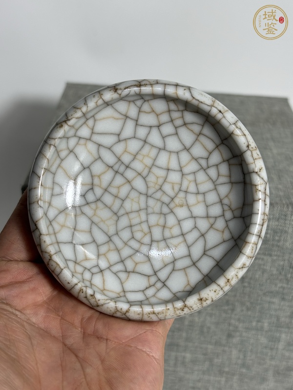 古玩陶瓷哥釉筆洗真品鑒賞圖