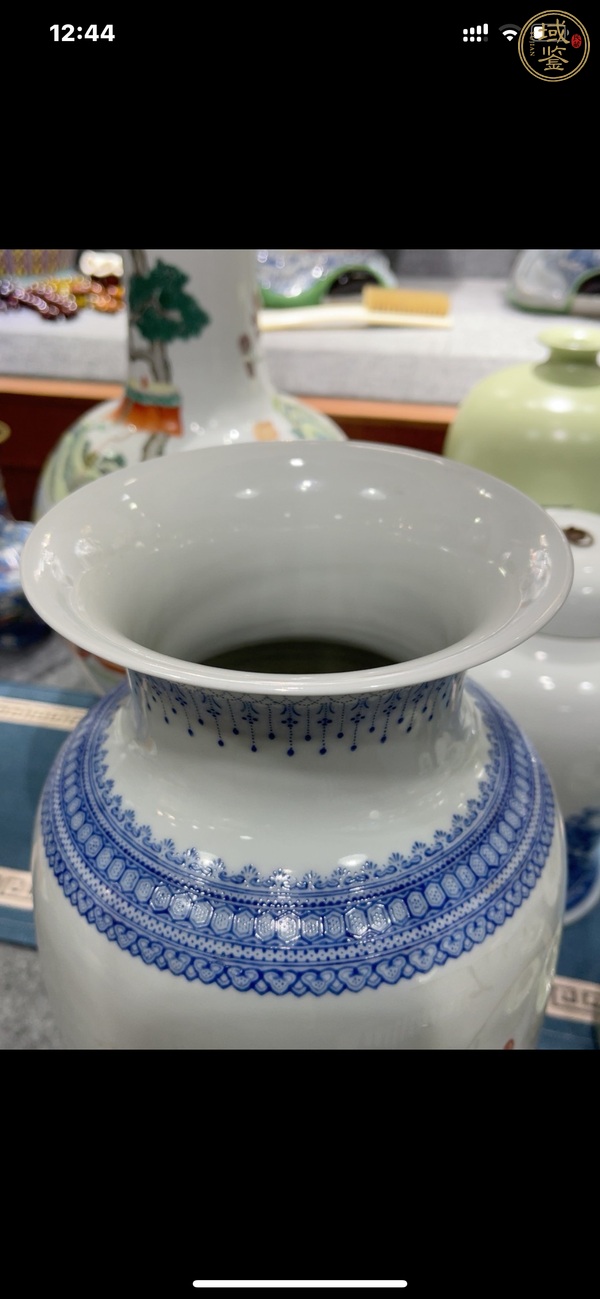 古玩陶瓷解放初 新粉彩人物紋燈籠尊真品鑒賞圖