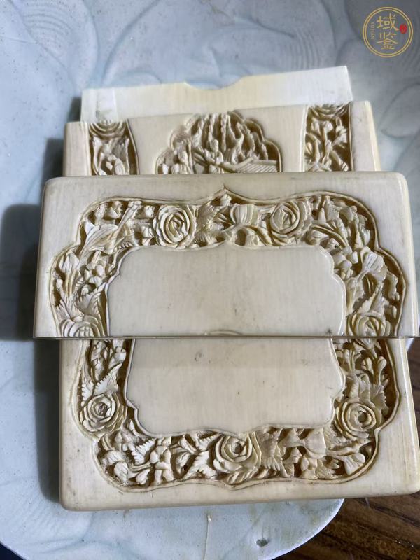 古玩雜項象牙名片盒真品鑒賞圖