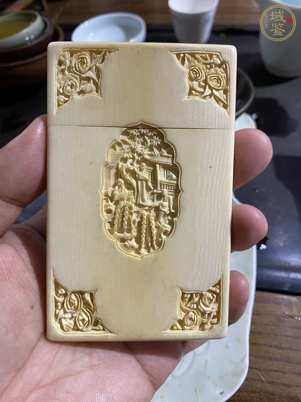 古玩雜項象牙名片盒真品鑒賞圖