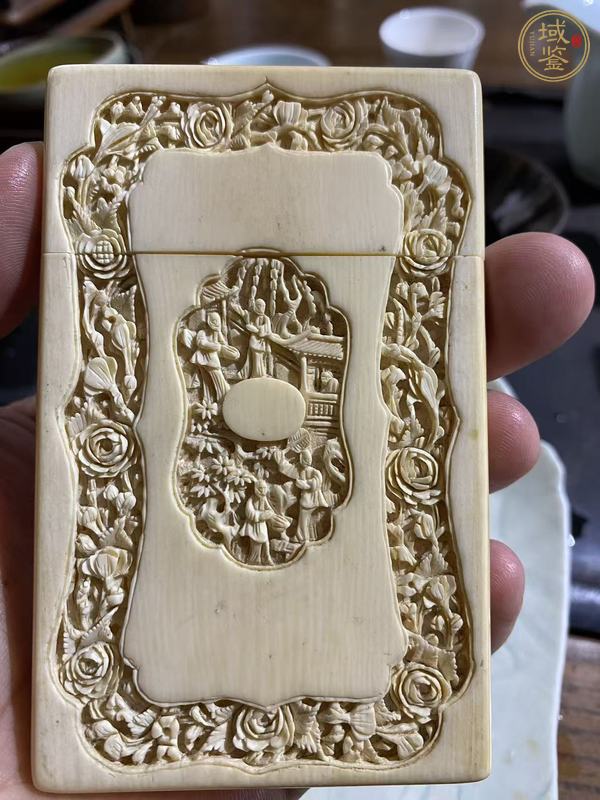 古玩雜項象牙名片盒真品鑒賞圖
