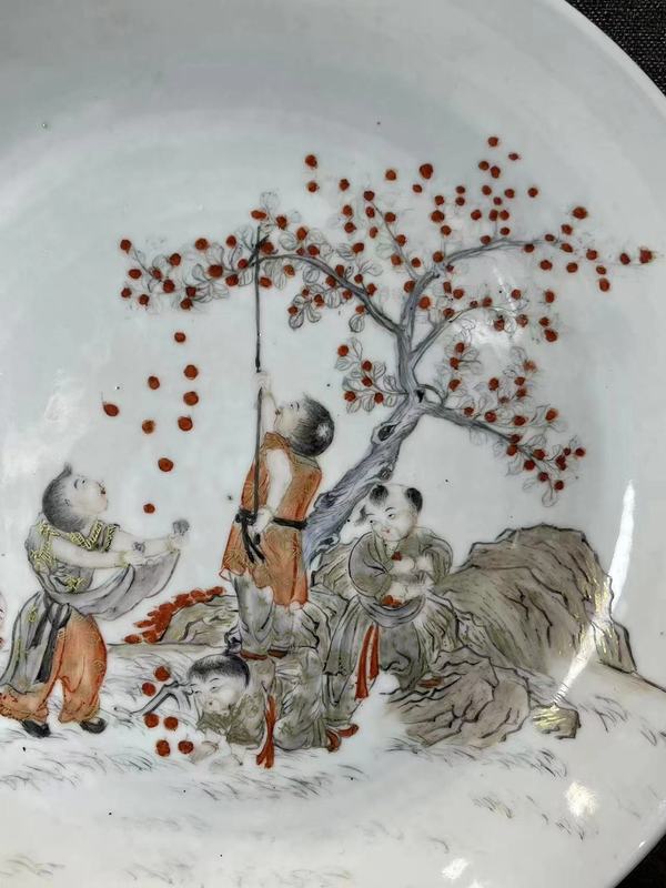 古玩陶瓷民國粉彩描金事事如意盤拍賣，當(dāng)前價(jià)格8888元