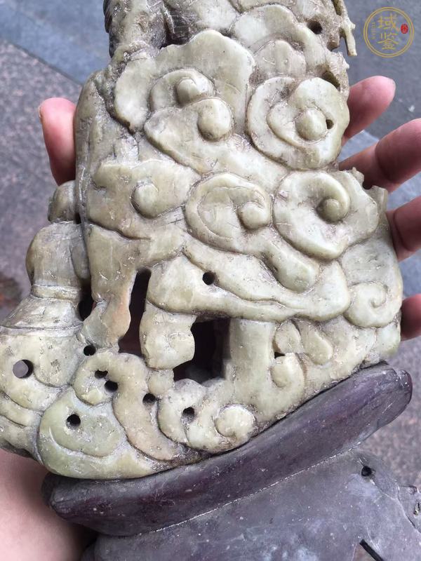 古玩玉器青田石雕“觀音”擺件真品鑒賞圖