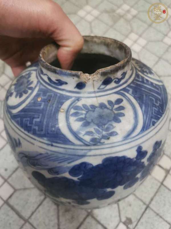 古玩陶瓷青花花鳥(niǎo)紋罐真品鑒賞圖