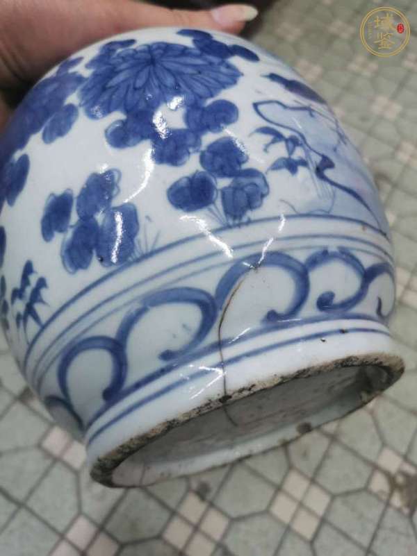 古玩陶瓷青花花鳥(niǎo)紋罐真品鑒賞圖