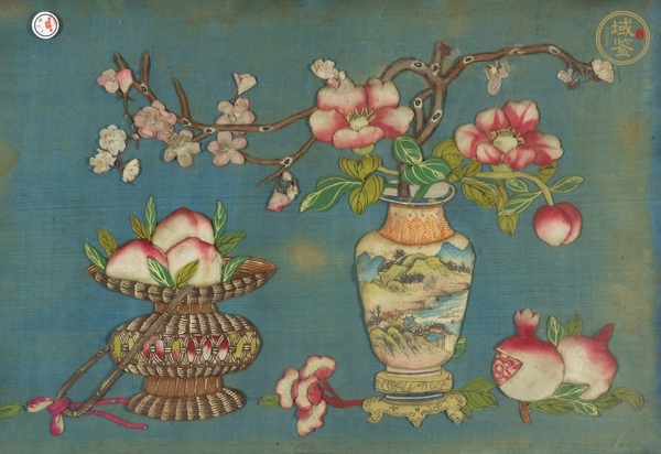 古玩緙絲瓶花真品鑒賞圖