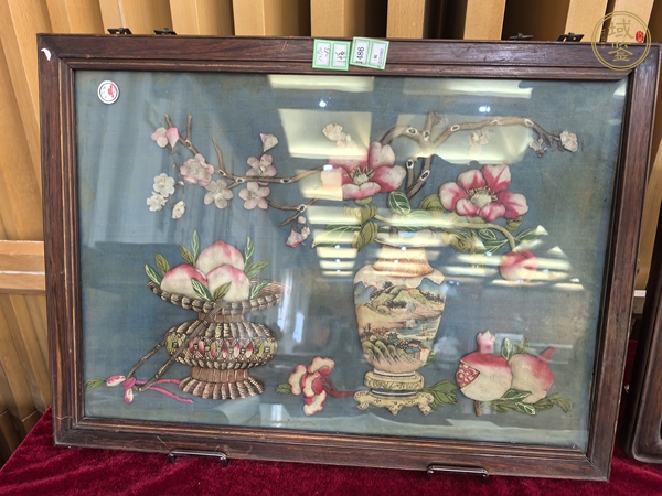 古玩字畫緙絲瓶花真品鑒賞圖